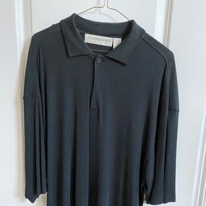 Black silk shirt